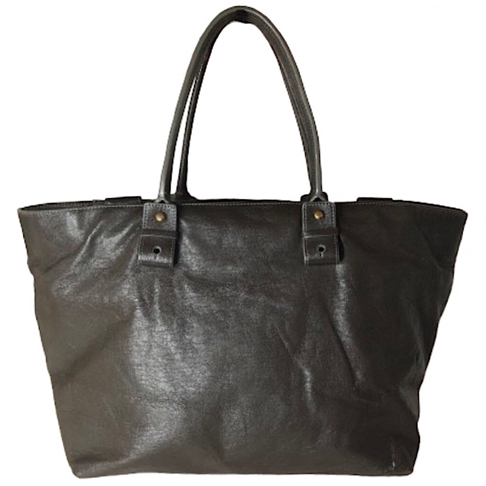 CHLOE ECLIPSE Logo Chocolate Brown Shoulder Bag with Exterior Zipper Pockets - Picture 3 of 16